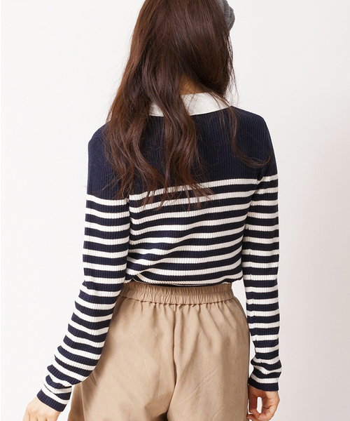 WEGO（ウィゴー）の「※入荷禁止※WEGO/襟つきニット(ブラック)（ニット/セーター・レディース・ブラック・FREE）」の7枚目の写真