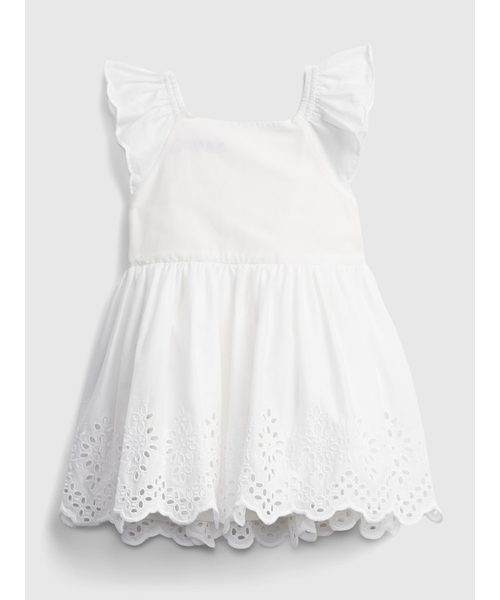 GAP(ギャップ)の「アイレットドレス (ベビー)(ワンピース・キッズ・ホワイト・0-3M/3-6M/6-12M/12-18M/18-24M)」の2枚目の写真
