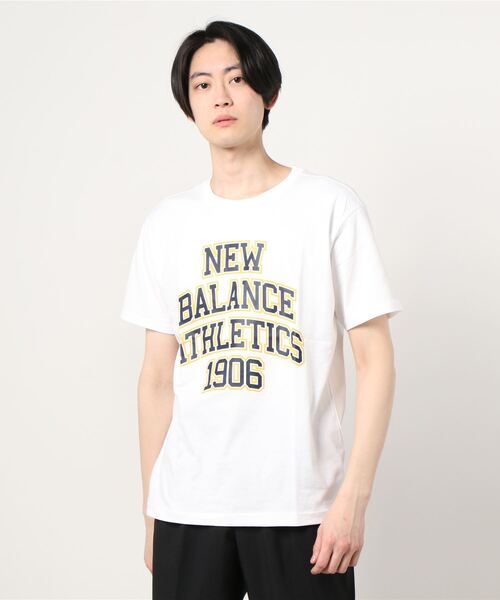 NEW BALANCE（ニューバランス）の「【別注】ニューバランス New Balance NB Athletics カレッジ スペック Tシャツ AMT03518 限定コラボ（Tシャツ/カットソー・メンズ・ホワイト/ブラック/グレー・S/M/L/3L/LL）」の2枚目の写真
