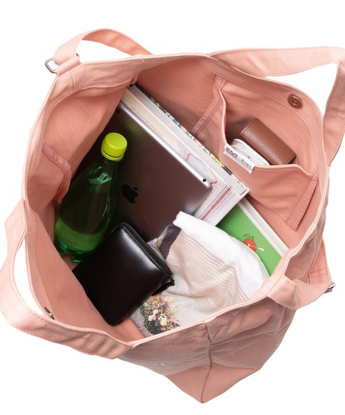 forget-me-nots(フォーゲットミーノッツ)の「2Way ロゴ トートバッグ FMN210002(ショルダーバッグ・レディース・グレー/ピンク・FREE)」の10枚目の写真