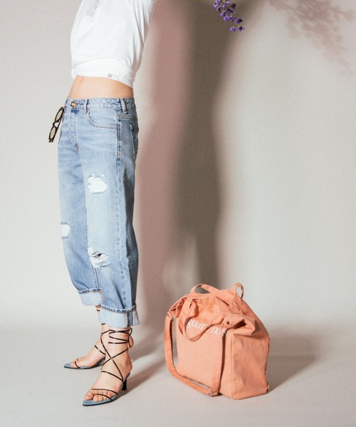 forget-me-nots(フォーゲットミーノッツ)の「2Way ロゴ トートバッグ FMN210002(ショルダーバッグ・レディース・グレー/ピンク・FREE)」の11枚目の写真