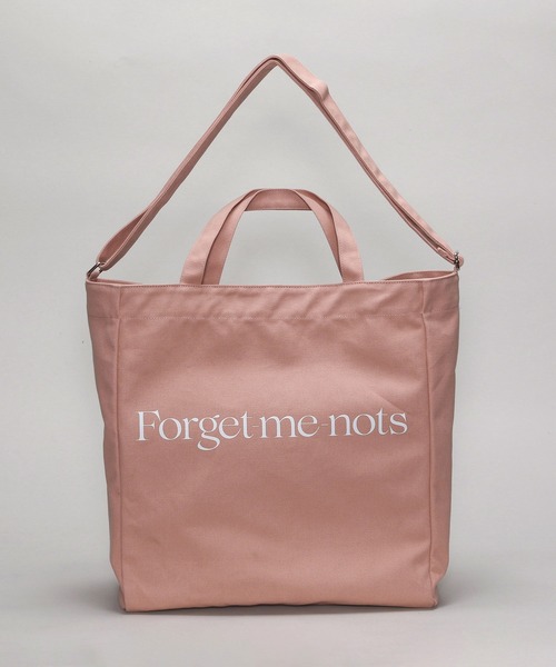 forget-me-nots(フォーゲットミーノッツ)の「2Way ロゴ トートバッグ FMN210002(ショルダーバッグ・レディース・グレー/ピンク・FREE)」の8枚目の写真