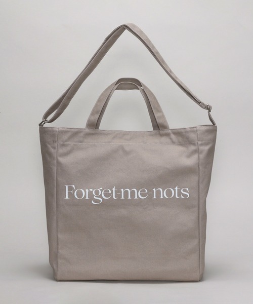 forget-me-nots(フォーゲットミーノッツ)の「2Way ロゴ トートバッグ FMN210002(ショルダーバッグ・レディース・グレー/ピンク・FREE)」の9枚目の写真