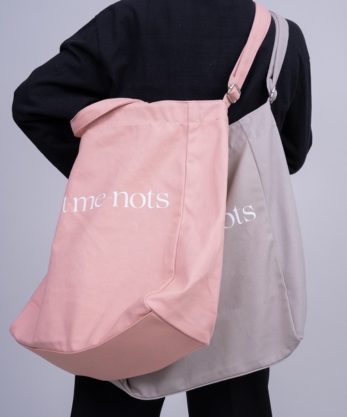 forget-me-nots(フォーゲットミーノッツ)の「2Way ロゴ トートバッグ FMN210002(ショルダーバッグ・レディース・グレー/ピンク・FREE)」の15枚目の写真