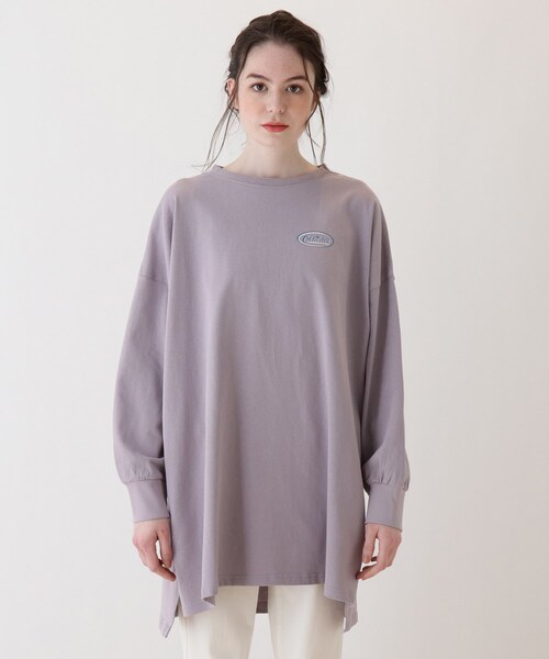 Cutie Blonde（キューティーブロンド）の「◆BIGシルエットバックプリントTシャツワンピ（ワンピース・レディース・ベージュ/パープル/オフホワイト/ブラック・00）」の15枚目の写真