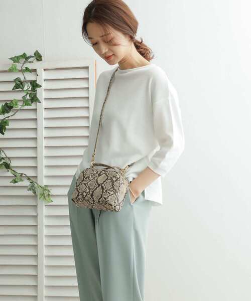 URBAN RESEARCH DOORS（アーバンリサーチドアーズ）の「コットンリネンサカリバーボートネック（Tシャツ/カットソー・レディース・ブラック/オフホワイト/グレー系その他・ONE）」の22枚目の写真