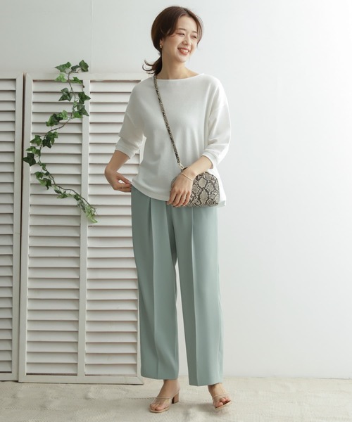 URBAN RESEARCH DOORS（アーバンリサーチドアーズ）の「コットンリネンサカリバーボートネック（Tシャツ/カットソー・レディース・ブラック/オフホワイト/グレー系その他・ONE）」の14枚目の写真