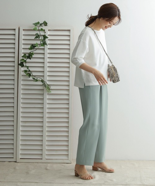 URBAN RESEARCH DOORS（アーバンリサーチドアーズ）の「コットンリネンサカリバーボートネック（Tシャツ/カットソー・レディース・ブラック/オフホワイト/グレー系その他・ONE）」の11枚目の写真