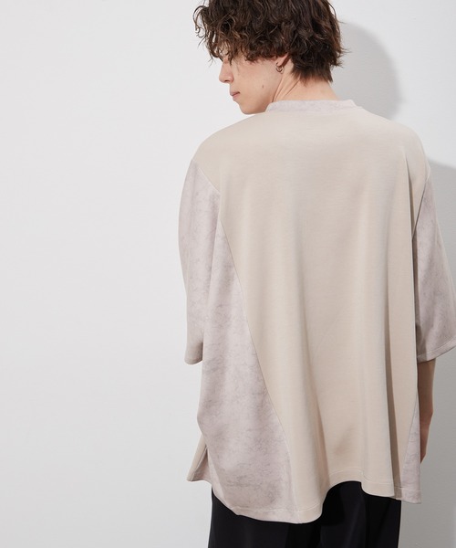 JUNRED（ジュンレッド）の「マーブル柄切替ドルマンTEE（Tシャツ/カットソー・メンズ・ホワイト/ベージュ・M/L）」の16枚目の写真