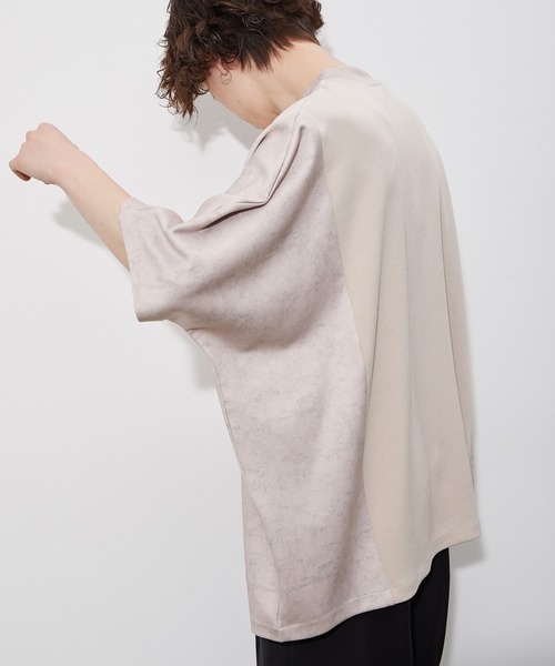 JUNRED（ジュンレッド）の「マーブル柄切替ドルマンTEE（Tシャツ/カットソー・メンズ・ホワイト/ベージュ・M/L）」の17枚目の写真