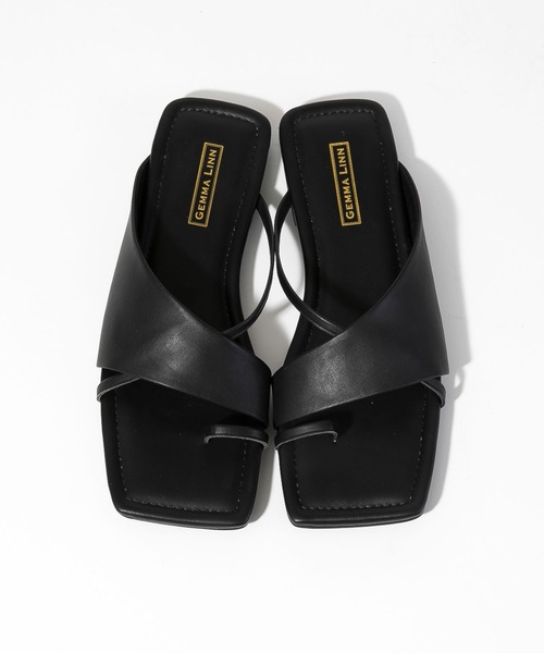 Daniella&GEMMA(ダニエラアンドジェマ)の「アシンメトリートングサンダル(サンダル・レディース・ダークブラウン/ベージュ/ブラック・37/36/35/38/39/40)」の2枚目の写真