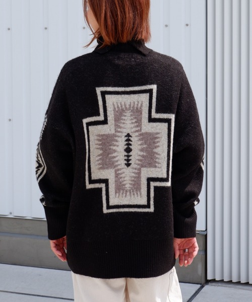 PENDLETON（ペンドルトン）の「PENDLETON/ ペンドルトン　Turtle Neck Pullover タートルネックプルオーバー 1575-6102（ニット/セーター・レディース・ブラック/ホワイト/サックスブルー・FREE）」の7枚目の写真