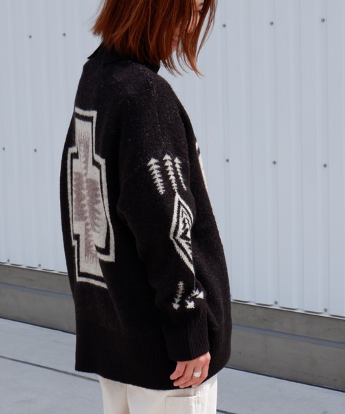 PENDLETON（ペンドルトン）の「PENDLETON/ ペンドルトン　Turtle Neck Pullover タートルネックプルオーバー 1575-6102（ニット/セーター・レディース・ブラック/ホワイト/サックスブルー・FREE）」の13枚目の写真