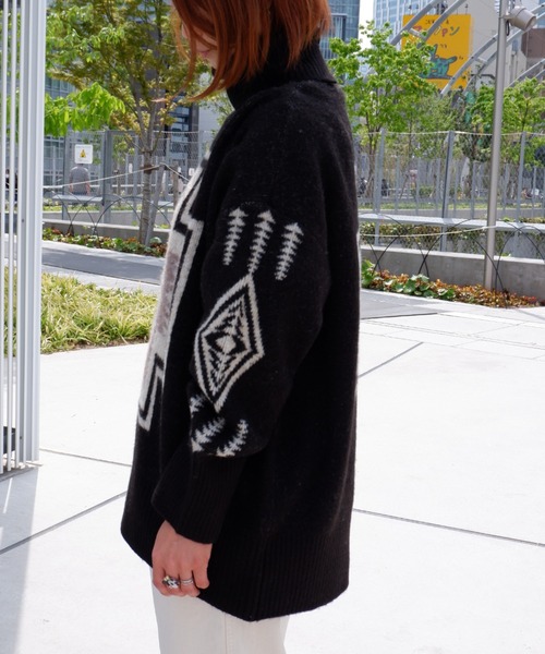 PENDLETON（ペンドルトン）の「PENDLETON/ ペンドルトン　Turtle Neck Pullover タートルネックプルオーバー 1575-6102（ニット/セーター・レディース・ブラック/ホワイト/サックスブルー・FREE）」の5枚目の写真