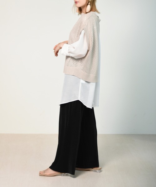 RETRO GIRL（レトロガール）の「カットプリーツラフパンツ（その他パンツ・レディース・オフホワイト/ブルー/ライトグレー/ブラック・FREE）」の12枚目の写真