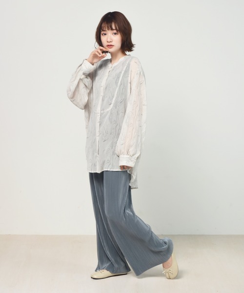 RETRO GIRL（レトロガール）の「カットプリーツラフパンツ（その他パンツ・レディース・オフホワイト/ブルー/ライトグレー/ブラック・FREE）」の15枚目の写真