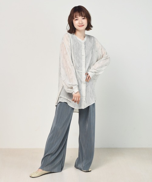 RETRO GIRL（レトロガール）の「カットプリーツラフパンツ（その他パンツ・レディース・オフホワイト/ブルー/ライトグレー/ブラック・FREE）」の16枚目の写真