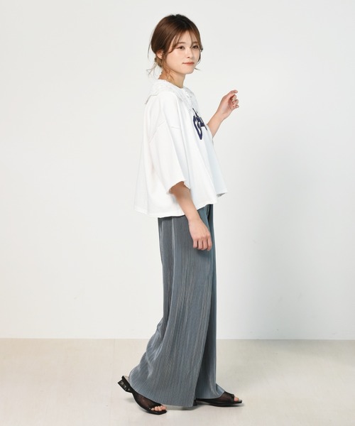 RETRO GIRL（レトロガール）の「カットプリーツラフパンツ（その他パンツ・レディース・オフホワイト/ブルー/ライトグレー/ブラック・FREE）」の18枚目の写真