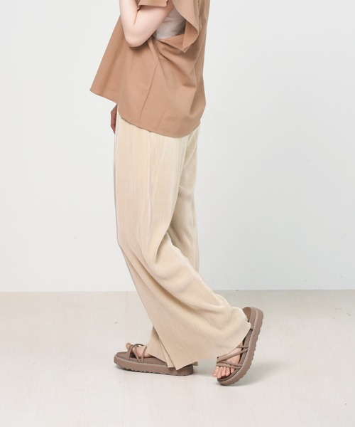 RETRO GIRL（レトロガール）の「カットプリーツラフパンツ（その他パンツ・レディース・オフホワイト/ブルー/ライトグレー/ブラック・FREE）」の19枚目の写真
