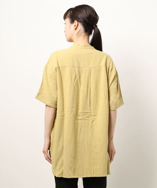 Factor=（ファクターイコール）の「バンドカラー刺繍ビッグシャツ（シャツ/ブラウス・レディース・イエロー×グリーン/ホワイト/ライトベージュ・FREE）」の11枚目の写真