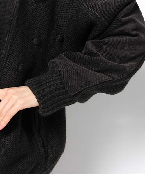 Kastane（カスタネ）の「【Kastane】切替ニットブルゾン（ブルゾン・レディース・ブラック/アイボリー/グレー・FREE）」の12枚目の写真