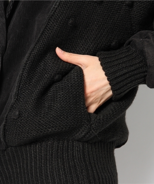 Kastane（カスタネ）の「【Kastane】切替ニットブルゾン（ブルゾン・レディース・ブラック/アイボリー/グレー・FREE）」の13枚目の写真