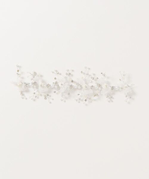 Catherine Cottage（キャサリンコテージ）の「パールリボンフラワーティアラ（その他ヘアアクセサリー・キッズ・ホワイト系・FREE）」の8枚目の写真