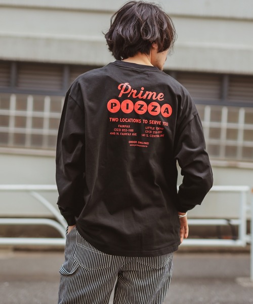 CIAOPANIC TYPY（チャオパニックティピー）の「PrimePIZZAロングスリーブプリントTee（Tシャツ/カットソー・メンズ・ホワイト/ブラック/グレー・MEDIUM/LARGE/X-LARGE）」の3枚目の写真