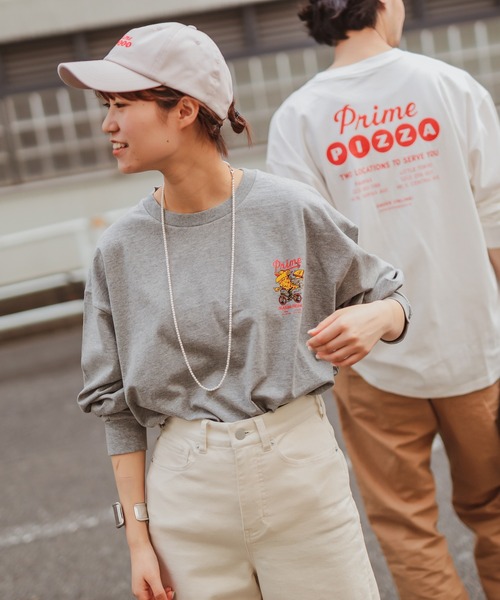 CIAOPANIC TYPY（チャオパニックティピー）の「PrimePIZZAロングスリーブプリントTee（Tシャツ/カットソー・メンズ・ホワイト/ブラック/グレー・MEDIUM/LARGE/X-LARGE）」の10枚目の写真