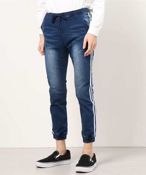 ANTIBAL（アンティバル）の「ANTIBALLISTIC/アンティバル　デニムジョガー ラインパンツ 212AN1LP029（デニムパンツ・メンズ・ネイビー/ブラック/グレー/ブルー・M/L/S）」の3枚目の写真