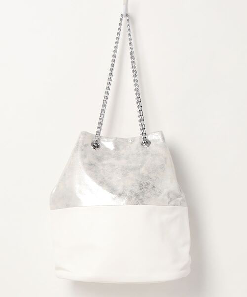 ground green store（グラウンドグリーンストア）の「YV / 098# / 2wayチェーントートバッグ（トートバッグ・レディース・ベージュ/カーキ/ホワイト・FREE）」の2枚目の写真