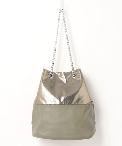 ground green store（グラウンドグリーンストア）の「YV / 098# / 2wayチェーントートバッグ（トートバッグ・レディース・ベージュ/カーキ/ホワイト・FREE）」の3枚目の写真