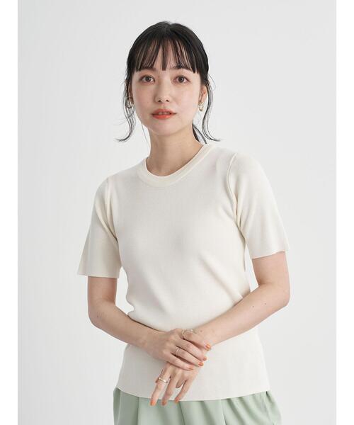 earth music&ecology（アースミュージックアンドエコロジー）の「スタイリッシュニットTシャツ ＊（ニット/セーター・レディース・アイボリー/モカ/ロイヤルブルー/ミント・FREE）」の5枚目の写真