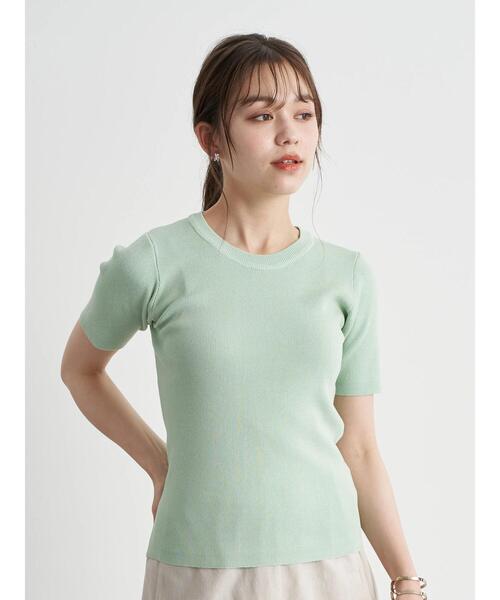 earth music&ecology（アースミュージックアンドエコロジー）の「スタイリッシュニットTシャツ ＊（ニット/セーター・レディース・アイボリー/モカ/ロイヤルブルー/ミント・FREE）」の7枚目の写真