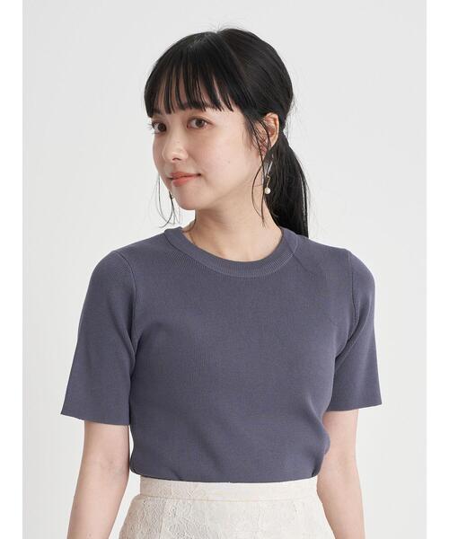 earth music&ecology（アースミュージックアンドエコロジー）の「スタイリッシュニットTシャツ ＊（ニット/セーター・レディース・アイボリー/モカ/ロイヤルブルー/ミント・FREE）」の11枚目の写真