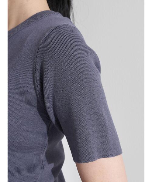 earth music&ecology（アースミュージックアンドエコロジー）の「スタイリッシュニットTシャツ ＊（ニット/セーター・レディース・アイボリー/モカ/ロイヤルブルー/ミント・FREE）」の13枚目の写真