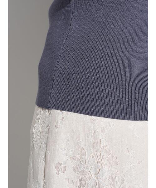 earth music&ecology（アースミュージックアンドエコロジー）の「スタイリッシュニットTシャツ ＊（ニット/セーター・レディース・アイボリー/モカ/ロイヤルブルー/ミント・FREE）」の14枚目の写真