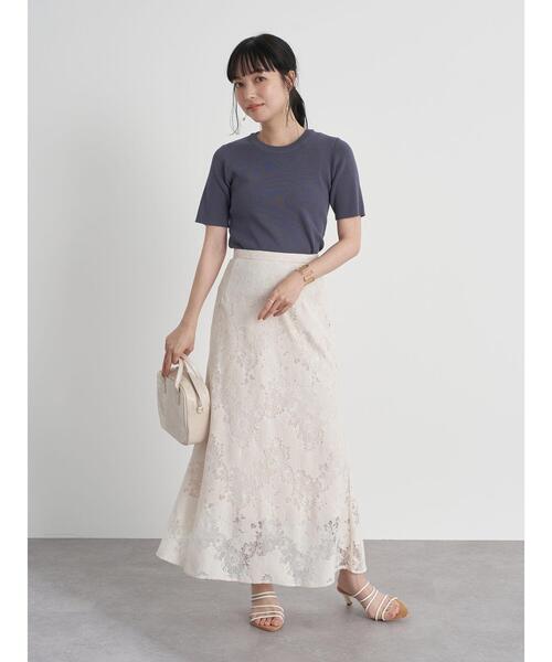 earth music&ecology（アースミュージックアンドエコロジー）の「スタイリッシュニットTシャツ ＊（ニット/セーター・レディース・アイボリー/モカ/ロイヤルブルー/ミント・FREE）」の17枚目の写真