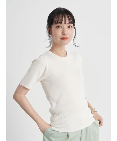 earth music&ecology（アースミュージックアンドエコロジー）の「スタイリッシュニットTシャツ ＊（ニット/セーター・レディース・アイボリー/モカ/ロイヤルブルー/ミント・FREE）」の18枚目の写真