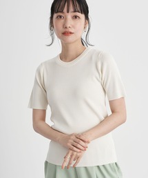 earth music&ecology | スタイリッシュニットTシャツ ＊(ニット/セーター)