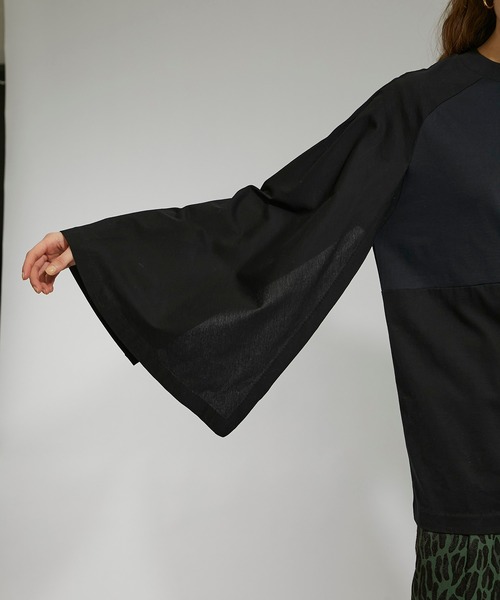 TOGA PULLA(トーガ プルラ)の「【TOGA PULLA(トーガプルラ)】シルケットジャージートップス TP12-JK234(Tシャツ/カットソー・レディース・ホワイト/ブラック・36/38)」の17枚目の写真