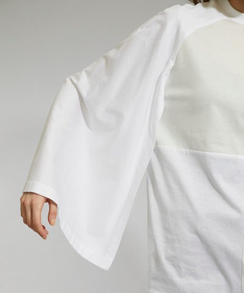 TOGA PULLA(トーガ プルラ)の「【TOGA PULLA(トーガプルラ)】シルケットジャージートップス TP12-JK234(Tシャツ/カットソー・レディース・ホワイト/ブラック・36/38)」の19枚目の写真