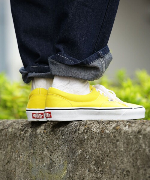 VANS(バンズ)の「VANS/ヴァンズ 型止めERA/エラ/スケート(スニーカー・メンズ・パープル/レモンイエロー・8/10/9)」の4枚目の写真