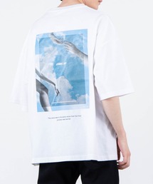 WEGO/フォトグラフィックビックシルエット5分袖Tシャツ