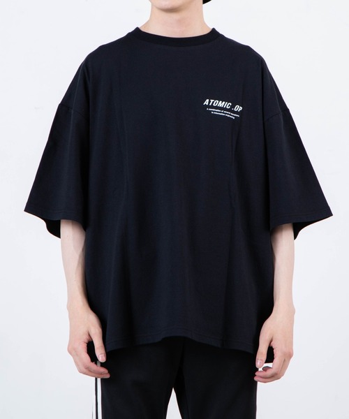 WEGO(ウィゴー)の「WEGO/フォトグラフィックビックシルエット5分袖Tシャツ(Tシャツ/カットソー・メンズ・ホワイト/ブラック・MEDIUM/LARGE)」の12枚目の写真