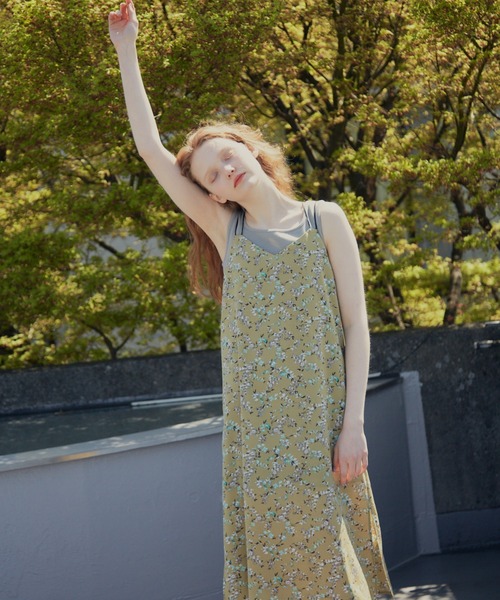 idem（イデム）の「flower camisole onepiece/フラワーキャミソールワンピース（ワンピース・レディース・イエロー/ブラウン・FREE）」の16枚目の写真