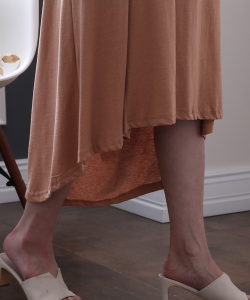 ElegChic(エレグシック)の「Aライン タック ワンピース(ワンピース・レディース・チャコールグレー/ブラック/モカ・4L/M/XL)」の7枚目の写真