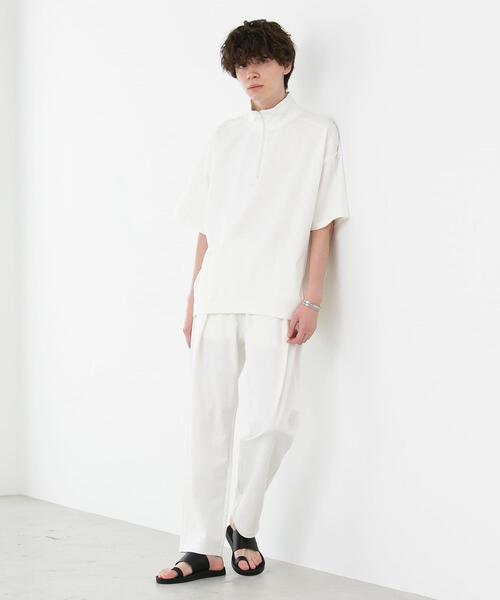 FEELING MADE(フィーリングメイド)の「FEELING MADE ストレッチポンチ ハーフジップ プルオーバー(Tシャツ/カットソー・レディース・オフホワイト/ダークグレー/オリーブ・FREE)」の7枚目の写真