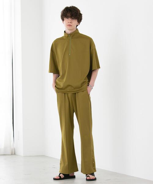 FEELING MADE(フィーリングメイド)の「FEELING MADE ストレッチポンチ ハーフジップ プルオーバー(Tシャツ/カットソー・レディース・オフホワイト/ダークグレー/オリーブ・FREE)」の15枚目の写真