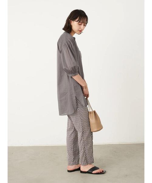 earth music&ecology（アースミュージックアンドエコロジー）の「ギャザーチュニック ＊（Tシャツ/カットソー・レディース・ホワイト系その他2/オレンジ/グレー/オフホワイト・FREE）」の20枚目の写真